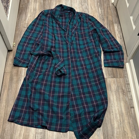 PENDLETON Vintage Pure Virgin Wool Plaid Robe large - Picture 1 of 6